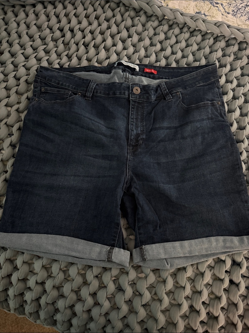 Celebrity Pink Dark Wash Denim Bermuda Shorts